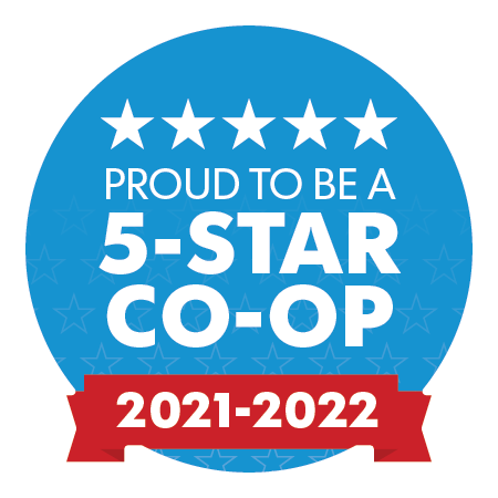 Proud to be a 5-Star Co-op 2021-2021